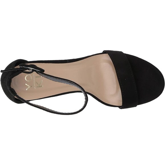 Yoki Back Strap Chunky Block 4" Heel, Fabric Suede size 10 - Picture 5 of 5